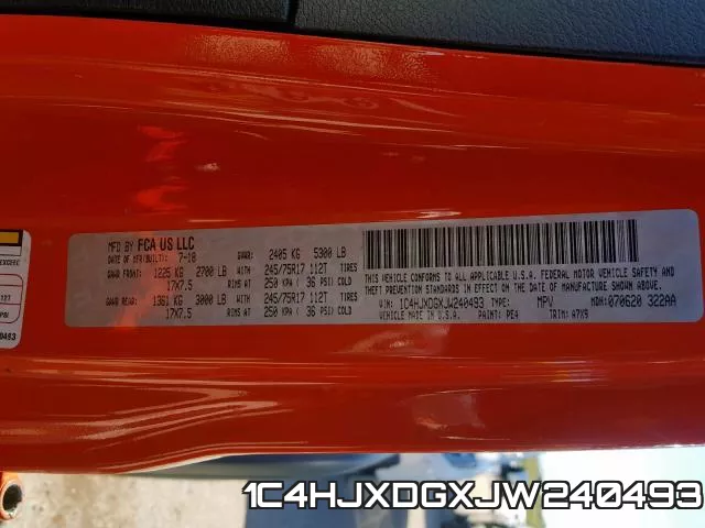 1C4HJXDGXJW240493 фото 2