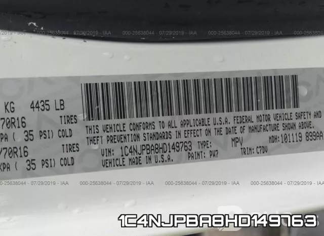 1C4NJPBA8HD149763 фото 10