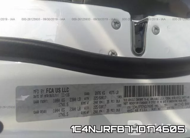 1C4NJRFB7HD174605 фото 10