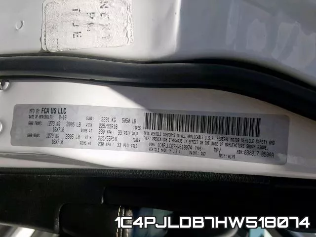 1C4PJLDB7HW518074 фото 2