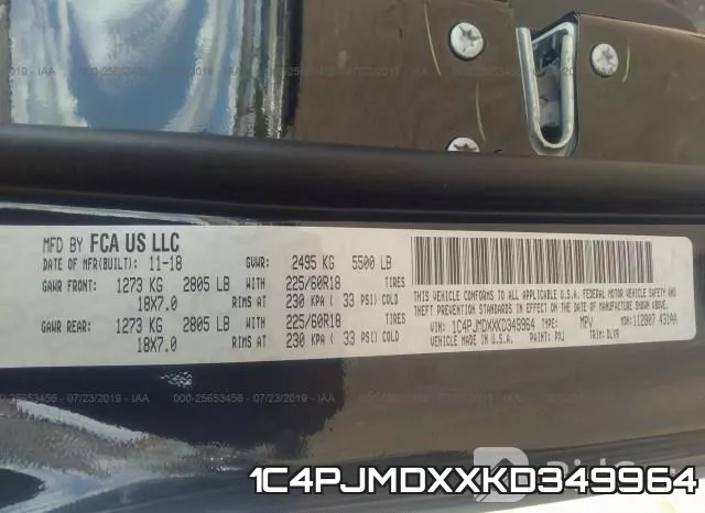 1C4PJMDXXKD349964 фото 10