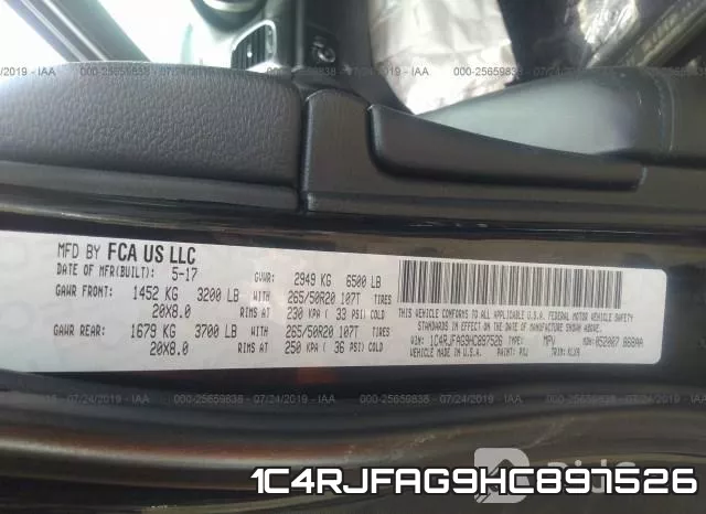 1C4RJFAG9HC897526 фото 10
