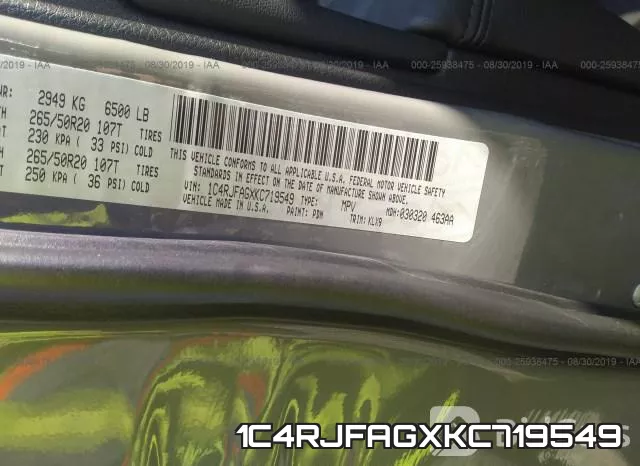 1C4RJFAGXKC719549 фото 10