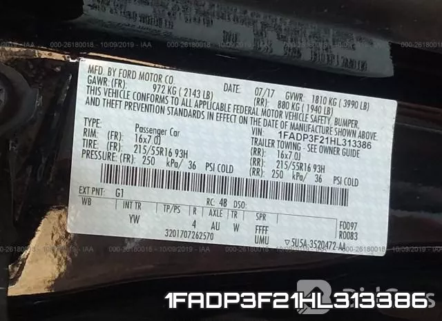 1FADP3F21HL313386 фото 10