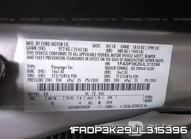 1FADP3K29JL315396 фото 10