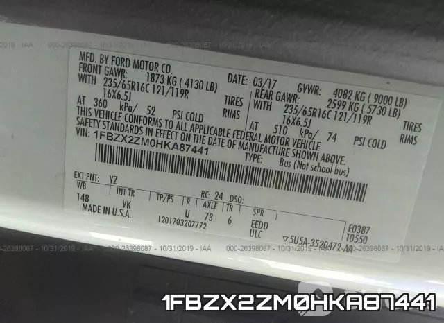 1FBZX2ZM0HKA87441 фото 10