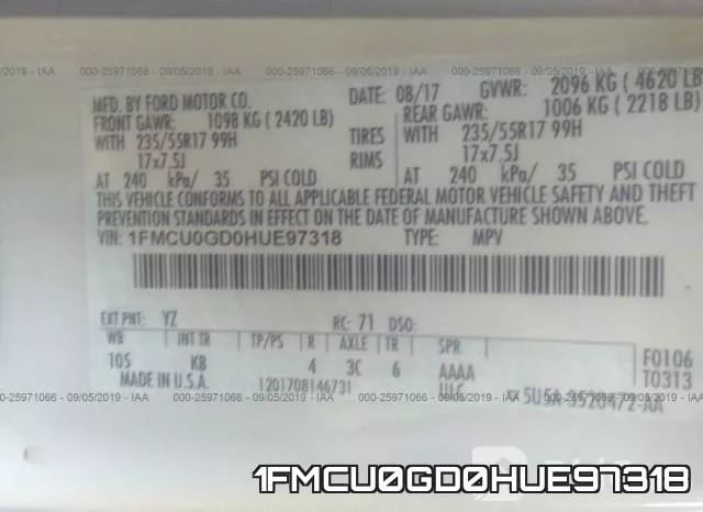 1FMCU0GD0HUE97318 фото 10