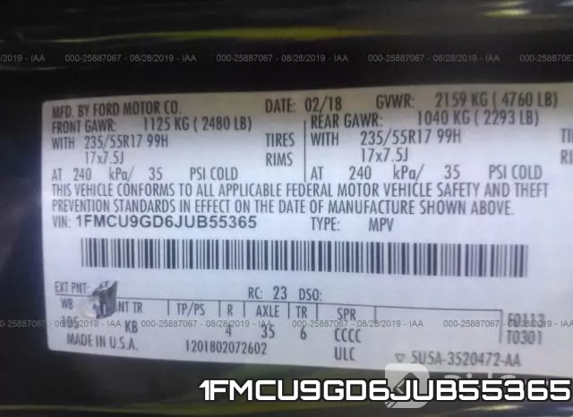 1FMCU9GD6JUB55365 фото 10
