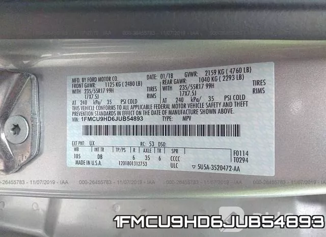 1FMCU9HD6JUB54893 фото 10