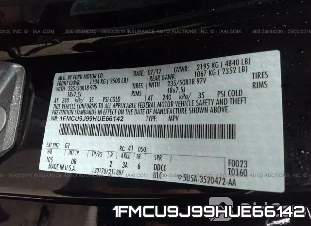1FMCU9J99HUE66142 фото 10