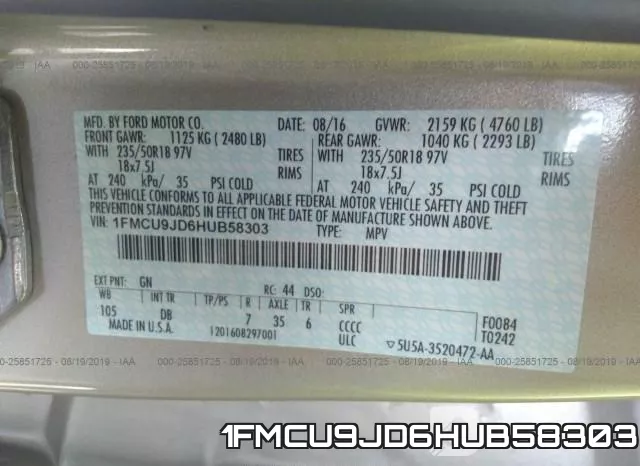 1FMCU9JD6HUB58303 фото 10