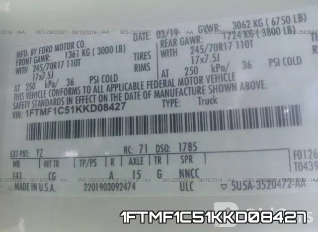 1FTMF1C51KKD08427 фото 10