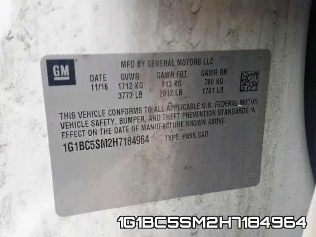 1G1BC5SM2H7184964 фото 2