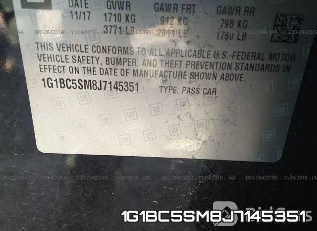 1G1BC5SM8J7145351 фото 10