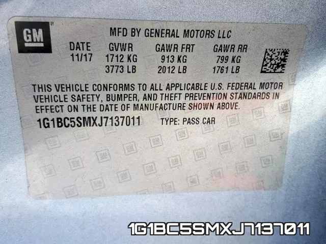 1G1BC5SMXJ7137011 фото 2