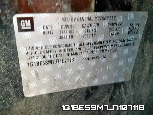 1G1BE5SM7J7107118 фото 2
