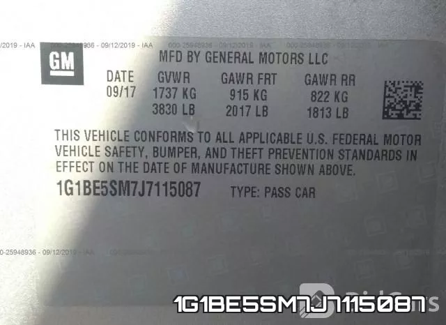 1G1BE5SM7J7115087 фото 10