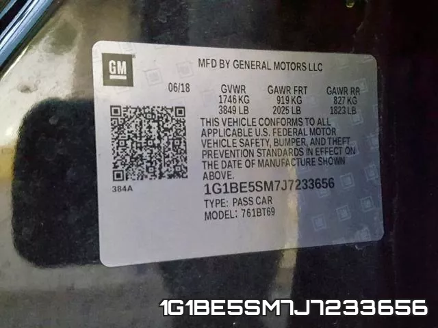 1G1BE5SM7J7233656 фото 2
