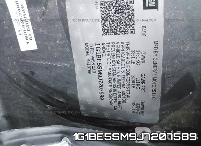 1G1BE5SM9J7207589 фото 10