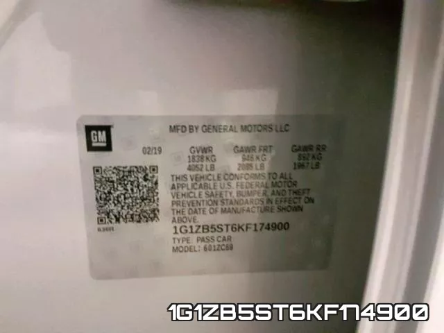 1G1ZB5ST6KF174900 фото 2