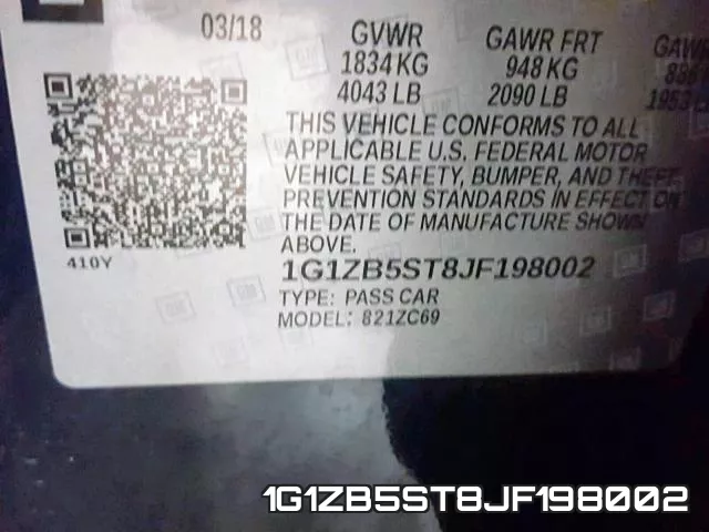 1G1ZB5ST8JF198002 фото 2