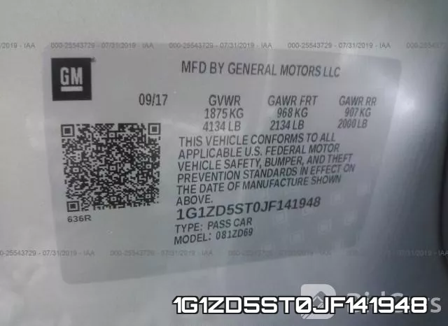 1G1ZD5ST0JF141948 фото 10