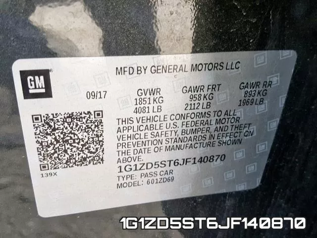 1G1ZD5ST6JF140870 фото 2