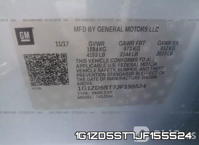 1G1ZD5ST7JF155524 фото 10