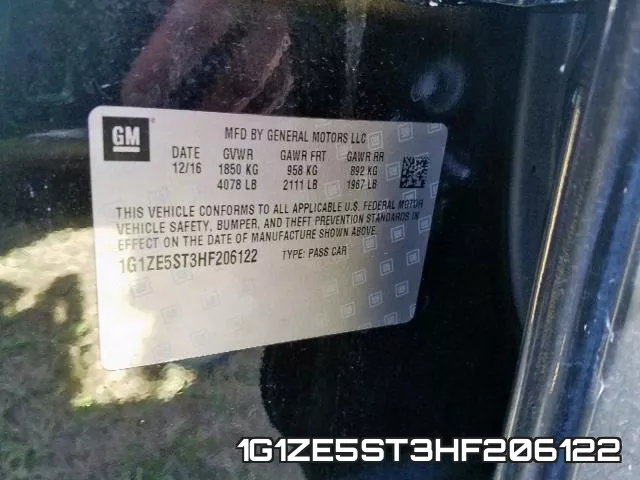 1G1ZE5ST3HF206122 фото 2