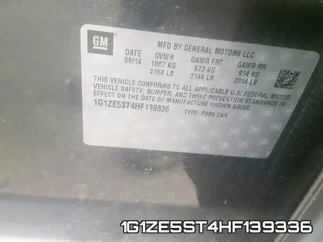 1G1ZE5ST4HF139336 фото 2