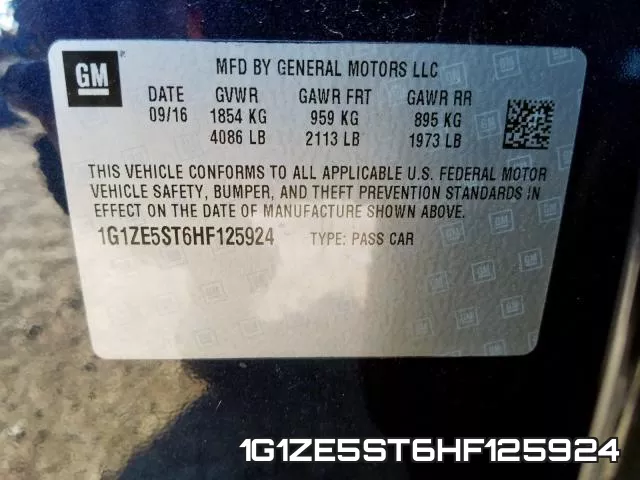 1G1ZE5ST6HF125924 фото 2