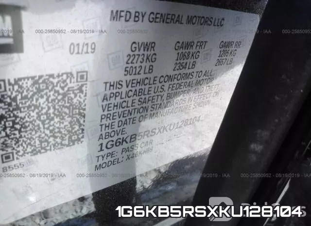 1G6KB5RSXKU128104 фото 10
