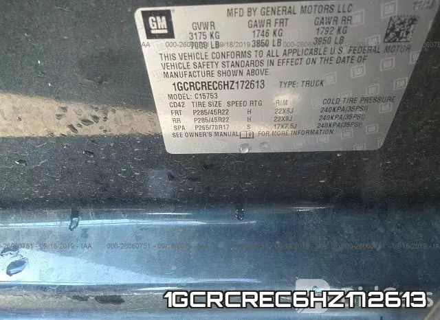 1GCRCREC6HZ172613 фото 9