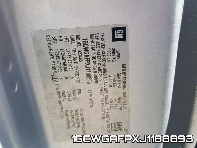 1GCWGAFPXJ1188893 фото 2