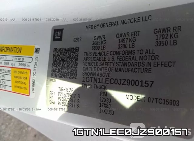 1GTN1LEC0JZ900157 фото 10