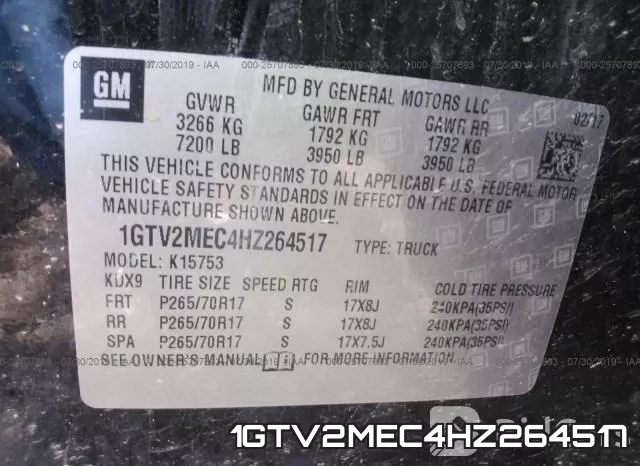 1GTV2MEC4HZ264517 фото 10