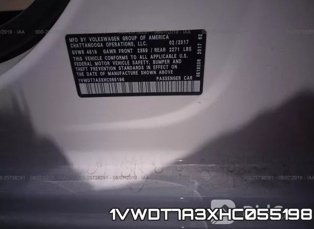 1VWDT7A3XHC055198 фото 10