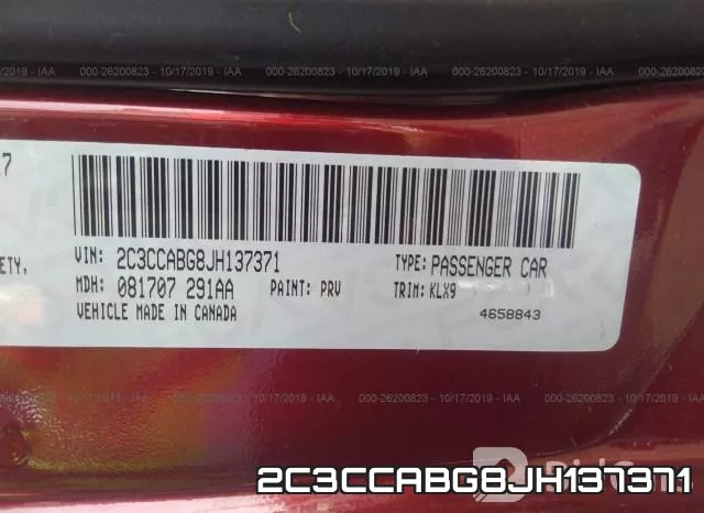 2C3CCABG8JH137371 фото 9