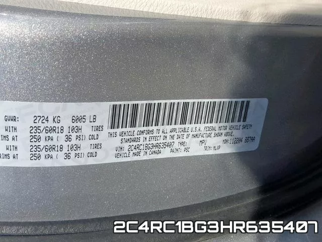 2C4RC1BG3HR635407 фото 2