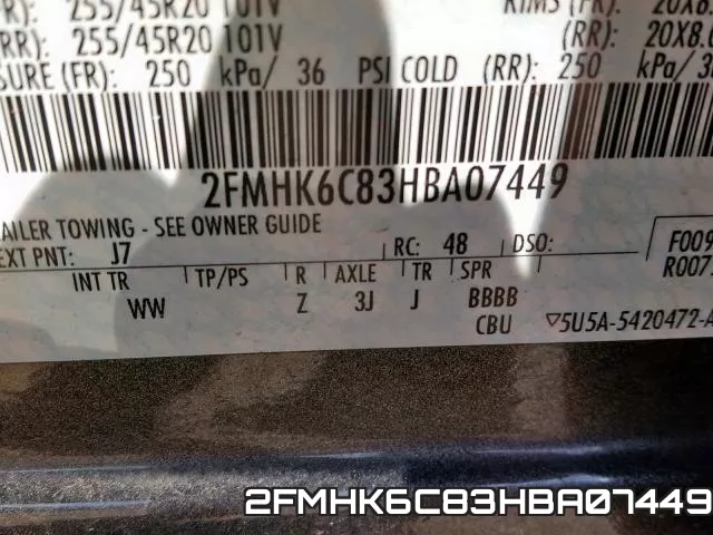 2FMHK6C83HBA07449 фото 2