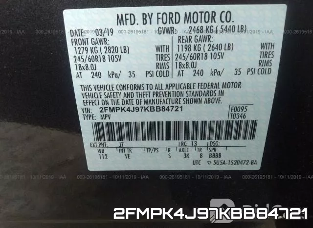 2FMPK4J97KBB84721 фото 10