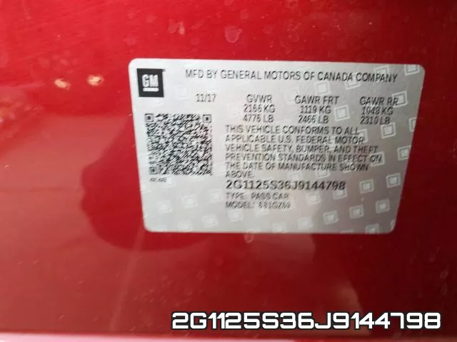 2G1125S36J9144798 фото 2
