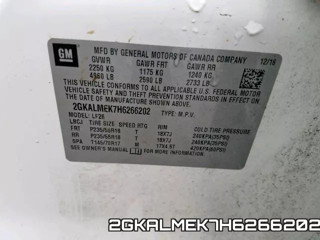 2GKALMEK7H6266202 фото 2