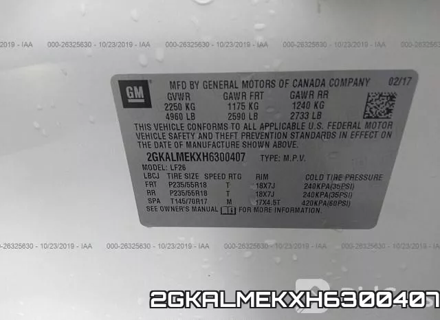 2GKALMEKXH6300407 фото 10