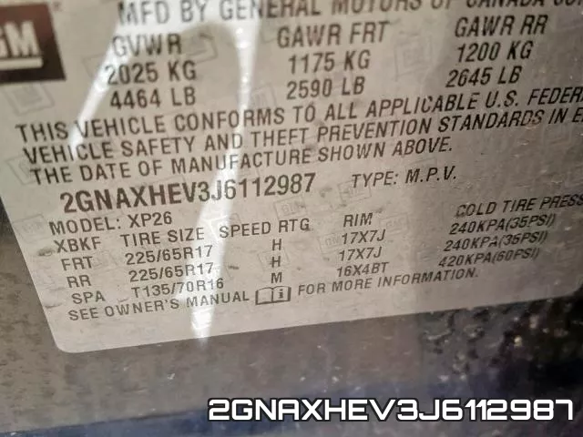 2GNAXHEV3J6112987 фото 2