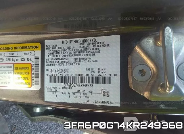 3FA6P0G74KR249368 фото 10