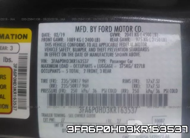 3FA6P0HD3KR163537 фото 10