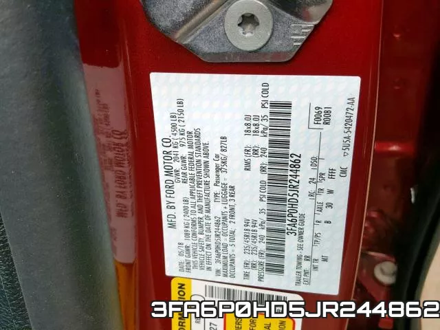3FA6P0HD5JR244862 фото 2