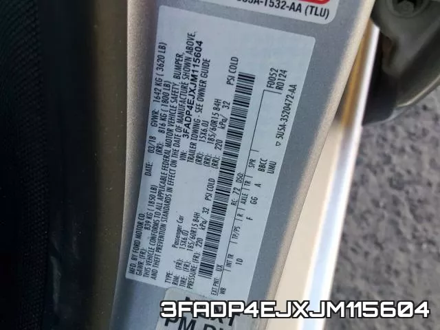 3FADP4EJXJM115604 фото 2