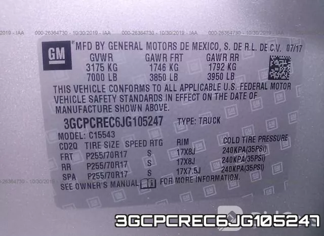 3GCPCREC6JG105247 фото 10